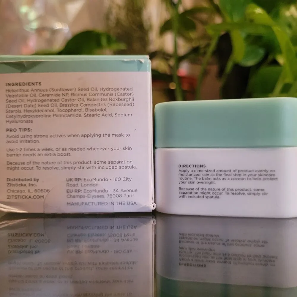 Zitsticka Barrier Boost Breakout Proof Slugging Balm night Face Cream Dry Skin